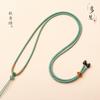 Corda redonda pequena de 2 mm feita à mão enrolamento ajustável colar cordão Ouro Jade jade pingente de jóias corda para homens e mulheres