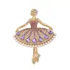 Broche Menina de Ballet da Corte Retrô Pinos com Strass Pérola Acessório Pequeno para Vestido de Noite Feminino Fonte de Mercadorias de Boutique de Comércio Exterior