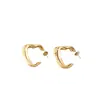 Pendientes Imi Europeos y Americanos de Lujo Accesible Geométricos Exagerados en Forma de Corazón de Acero de Titanio Pendientes de Acero de Titanio con Líneas Retorcidas Personalizadas Pendientes Pendientes Venta al por Mayor
