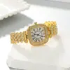 Relógio Quadrado Moderno e de Alta Qualidade com Strass, Relógio para Alunos do Ensino Fundamental e Médio, Presente de Aniversário, Pequeno Presente Exquisito