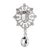 Nova Broche Elegante Gota d'Água, Corsage com Pingente de Cristal Diamante, Acessórios Versáteis de Pino de Lapela para Roupas