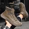 Outono e Inverno 2026 Novo Estilo Acolchoado de Algodão Masculino Tamanho Grande Cruzamento de Fronteiras Casual Outdoor Botas Martin Cadarço Botas de Algodão Feito à Mão para Homens