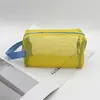 Bolsa de aseo impermeable de malla Dopamine, bolsa pequeña de almacenamiento de maquillaje para viaje, bolsa de almacenamiento portátil de gran capacidad
