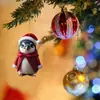 Nuevo Producto Transfronterizo, Interesante y Creativo Pingüino Pequeño Navideño Colgante Plano Acrílico Decoración de Espejo Retrovisor de Coche