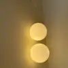 Lámpara de pared Spanish Snowflake Cloud Stone, totalmente de cobre, estilo wabi-sabi de mediados de siglo, para pared de fondo de sala de estar, lámpara redonda retro japonesa de mesita de noche