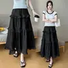 Saia Midi de Chiffon com Recortes e Babados, Modelo A-Line, Design Novo para o Verão de 2026, para Mulheres