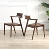 Silla Nórdica de Madera Maciza Nogal Negro Cabeza de Vaca Silla Respaldo Roble Blanco Estilo Japonés Sencilla Madera de Cerezo Silla de Oficina en stock