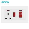 146 British Socket British Standard Kitchen Switch 45A Socket Export British Standard High Power Wall Socket Branco