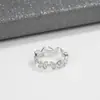 Anillo de Mariposa con Diamantes Brillantes para Mujer, Anillo Abierto Ajustable para el Dedo Índice, Diseño de Nicho con Acabado de Alta Gama, Anillo de Cola, Accesorio Estilo Ins