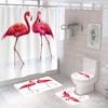 Cortina de ducha de impresión digital serie Flamenco impermeable a prueba de moho gancho de plástico ojal metálico venta al por mayor cortina divisoria para baño