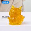 Cristal natural cascalho cola gota amor coração de raposa de nove caudas pequena raposa enfeites home office enfeites de mesa atacado