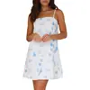 Vestido Sexy Estampado de Comercio Exterior Europeo y Americano, Nueva Bata Transfronteriza de Amazon, Ropa de Casa Casual para Mujer con Tirantes