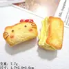 Brinquedos de Comida de Gato Simulada, Acessórios de Resina de Pão e Biscoito, Brinquedos de Comida DIY, Materiais para Capa de Celular, Pequenos Enfeites para Casa de Bonecas