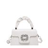 La Popular Bolsa Cuadrada Pequeña Versátil de Este Año, Estilo Otoñal, Bolso Cruzado Simple y de Moda, Bolso de Mano con Diamantes Brillantes, Bolso de Hombro Exquisito