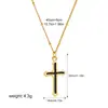 Collar con Colgante de Cruz de Acero Inoxidable Cadena de Clavícula Simple Personalización Fábrica Fuente de Joyería Yiwu Transfronteriza Europea y Americana
