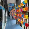 Festival de Mitad de Otoño Linterna de Papel China DIY Pintura Plegado Niños Guardería Centro Comercial Linterna Colgante Festival de Linternas Adivinanzas