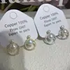 Pendientes de Perla Brillante Estilo Minimalista Exquisito Elegante Retro Francés Nicho Lujo Ligero Gama Alta Simples Versátiles