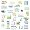 30 Piezas de Pegatinas de Agua de Burbujas Amarillas Estilo Coreano Estilo Ins para Cuaderno de Bricolaje Pegatinas para Maleta Venta al por Mayor Impermeables