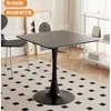 Mesa de Jantar Quadrada Branca Simples Moderna para Casa Apartamento Pequeno Loja de Chá com Leite Cafeteria Recepção de Negociação Varanda Mesa Redonda