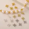 Cuentas Espaciadoras al por Mayor, Conservan el Color, Chapadas en Oro de 18 Quilates, Pulsera Collar con Circonitas Microincrustadas, Materiales para Joyería DIY, Espaciador de Cruz con Circonitas