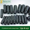 Soquete de Cabeça Sextavada para Chave de Impacto Pneumática Longo de 1/2 polegada Uso Pesado Pneumático Elétrico Faixa Completa de Especificações 8-32