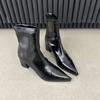 Elegantes y Versátiles Botines de Tacón Alto con Punta para Mujer, Estilo Francés Otoño/Invierno 2026 Impresionantes Botas Color Nude, Botas Ajustadas, Botas tipo Martin con Tacón Grueso