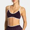 Top Esportivo de Yoga Sutiã Esportivo de Alta Elasticidade Estampa de Leopardo À Prova de Choque Anti-Queda Sustentação Treinamento Fitness Roupa Íntima Esportiva Feminina