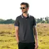 Camisas Polo de Verano al por Mayor de Manga Corta para Jóvenes Casual de Negocios Camisetas de Seda Helada Rayadas Simples Cuello de Solapa Camisas Base