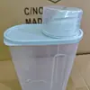 Pote de Grãos Lanches de Cozinha Nozes Especiarias Grãos Pote à Prova de Umidade e Insetos Alimentos Caixa de Armazenamento Transparente de Plástico
