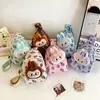 Labubu Dibujo Animado Lindo Trendy Bolso de Pecho Transfronterizo Bolso de Hombro de Nylon para Niños y Niñas de 3-6 Años Bolso Cruzado de Gran Capacidad