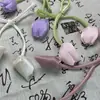 Sousse Ogensha Tela Ropa Ropa Infantil Hecho a Mano Flor Vestido de Novia Flor Tridimensional Tulipán Relleno de Algodón Flor Procesamiento Personalización