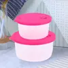 Recipiente Redondo de Plástico Espeso para Almacenamiento, Lonchera, Contenedor para Refrigerador y Congelador, Apto para Microondas