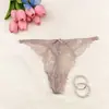 Nova Calcinha de Renda Multicor com Renda Vazada, Cintura Baixa, Sexy, Fashion, Ultrafina, Sem Costura, Tanga Puro Desejo com Laço