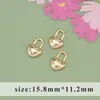 Pendente de Ouro Real 18K Galvanizado Estilo Coreano Simples Várias Especificações Amor DIY Brincos Colar Acessórios de Joias Semi-acabados