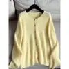 2026 Cardigan Básico de Punto de Lana y Felpa Chaqueta Suéter Corta para Mujer Venta al por Mayor H03FS88002