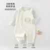 Roupas de Bebê, Classe A, Algodão Puro, Macacão para Bebê de Meses Pequenos, Novo Estilo Primavera, Body Borboleta para Recém-Nascido, Sem Costura