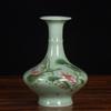 Novos Enfeites de Vaso de Cerâmica Azul Sombra Esmaltado Vaso Flor de Lótus Dourada para Sala de Estar Moda Decorativa Presentes de Cerâmica