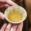 Xícara de Chá Pequena de Cerâmica Pintada à Mão de Glicínia e Carpa de Fábrica para Uso Pessoal Feminino Copo Especial para Anfitrião Copo Único Chinês
