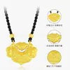Collar con Colgante de Flor de Rosa de Oro Puro 999 Cadena de Cuello de Oro Puro Regalo para Novia Madre Transmisión en Vivo Venta al por Mayor