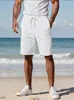 Shorts de Verão Masculino Transfronteiriço Respirável Casual Esportivo para Praia Cor Sólida Secagem Rápida Shorts Waffle Shorts de Academia