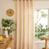 Cortinas de encaje calado y cortinas visillos, sencillas y frescas, translúcidas pero no transparentes, adecuadas para dormitorio, sala de estar y balcón, color liso