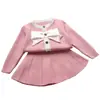 2026 Ropa de Otoño e Invierno para Niñas Estilo Coreano Conjunto de Falda de Punto Pequeño Estilo Chanel Suéter y Falda Corta para Bebé Conjunto de Dos Piezas 6802