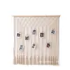 Tapiz de cuerda de algodón tejido para colgar en la pared decoración de pared para el hogar tela para el hogar dormitorio decoración colgante de mesita de noche B&B decoración de pared estilo juvenil