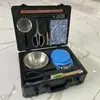 Caixa de Ferramentas Preta e Branca com Revestimento Personalizado de Espuma EVA, Processamento Moldado, Gravação e Inserções de Espuma de Alta Densidade