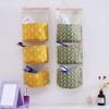 Bolsa colgante de algodón y lino 3 bolsas de tela para colgar en la pared bolsa colgante almacenamiento de artículos varios para dormitorio estilo nórdico bolsa impermeable fabricantes