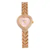 Nuevo Reloj de Moda para Mujer con Incrustaciones de Diamantes en Forma de Corazón para Comercio Exterior Reloj de Pulsera Transfronterizo Reloj de Cuarzo para Mujer Suministro al por Mayor