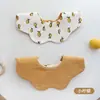 Baberos de Pétalo para Recién Nacidos, Baberos Impermeables y Transpirables de Crepé Clase A para Comer Bebé, Toallas Doble Cara para Saliva de Bebé