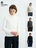 Yutang "Mezcla de Modal y Nylon" Simple Cuello Alto Básico Ropa Interior de Punto Otoño Invierno Suéter de Manga Larga