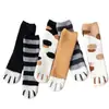 Calcetines de Peluche para Mujer, Felpa de Coral, Calcetines Gruesos Cálidos de Invierno y Otoño Hasta la Rodilla, Calcetines para el Hogar, Diseño Lindo de Pata de Gato, Calcetines Versátiles para el Hogar para Mujer