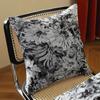 Almohada Jacquard de Algodón Estilo Pintura al Óleo Monet Almohada de Flores Americanas Cojín de Bolsa Suave de Cabecera Funda de Almohada para Sofá de Casa de Familia